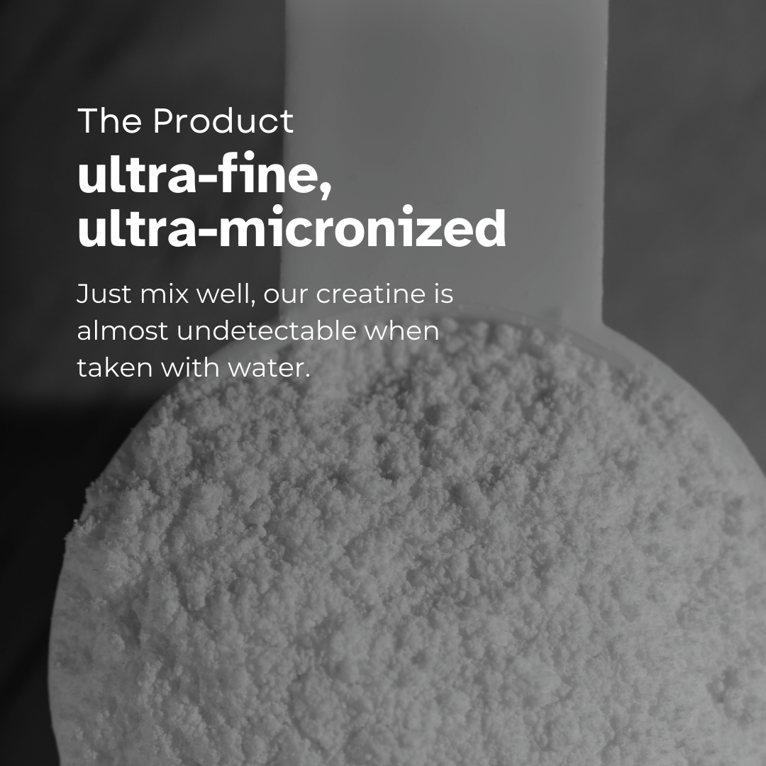 Ultra-Micronized Creatine Monohydrate Unflavored Powder – Pure Form