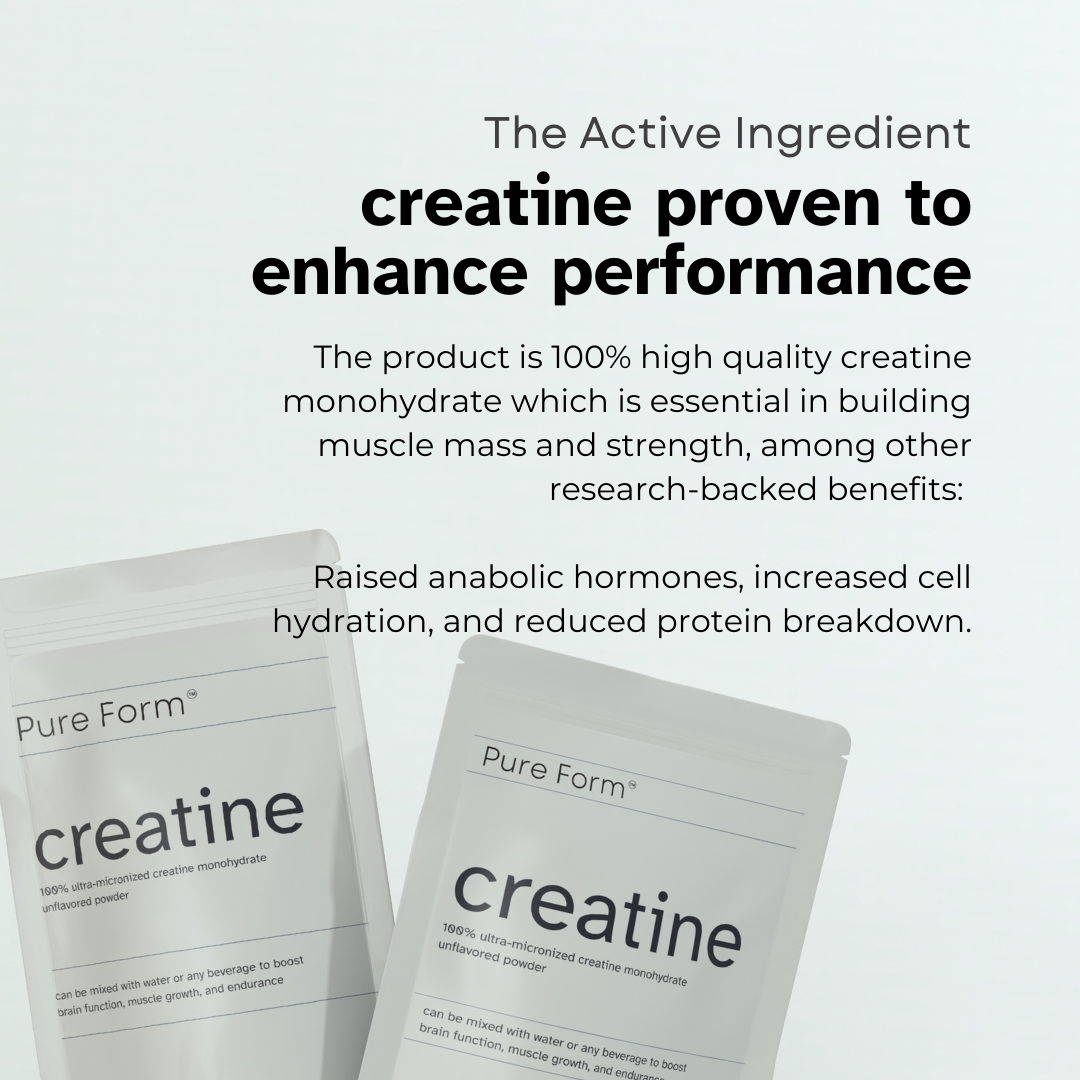 Ultra-Micronized Creatine Monohydrate Unflavored Powder – Pure Form