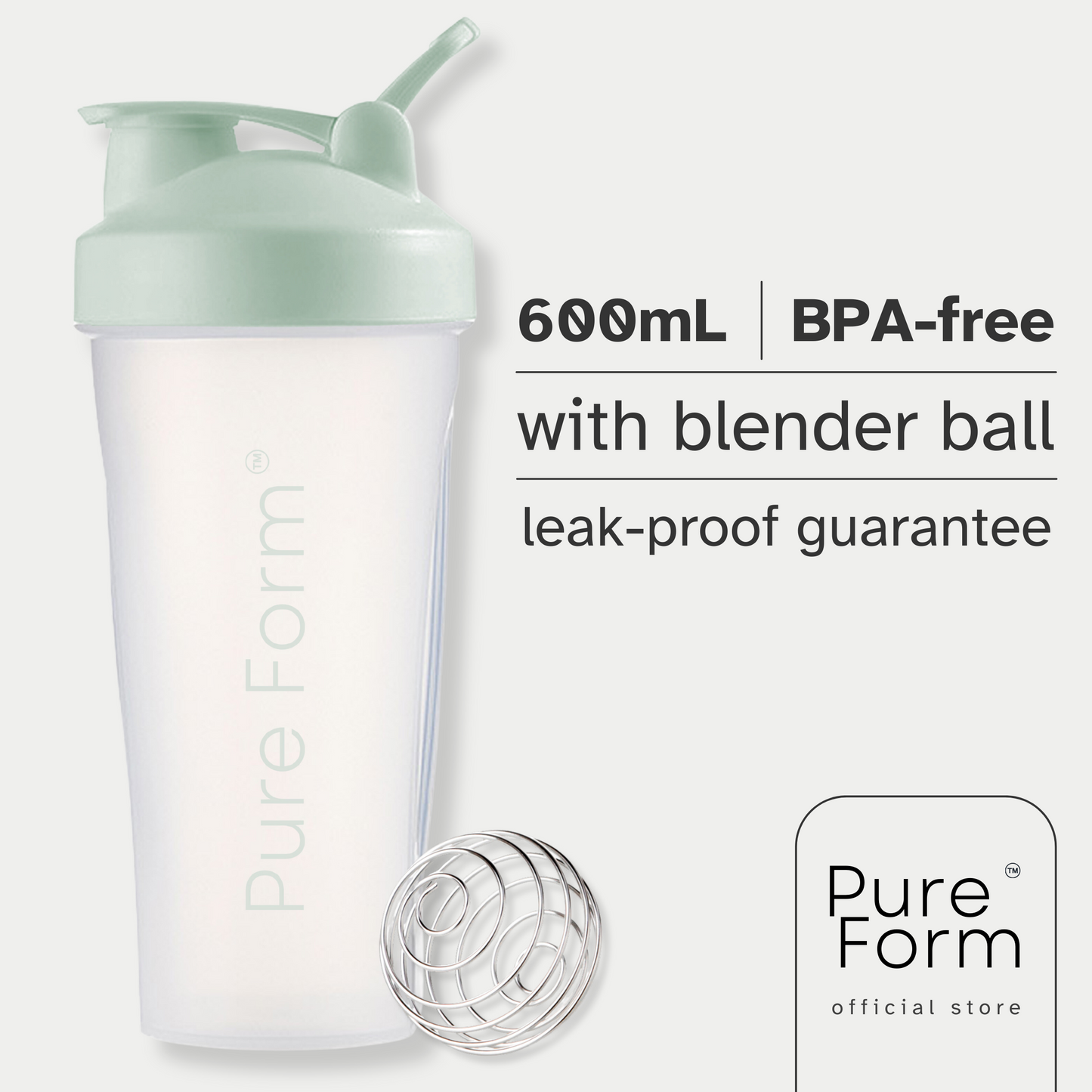 Shaker Bottle with Blender Ball