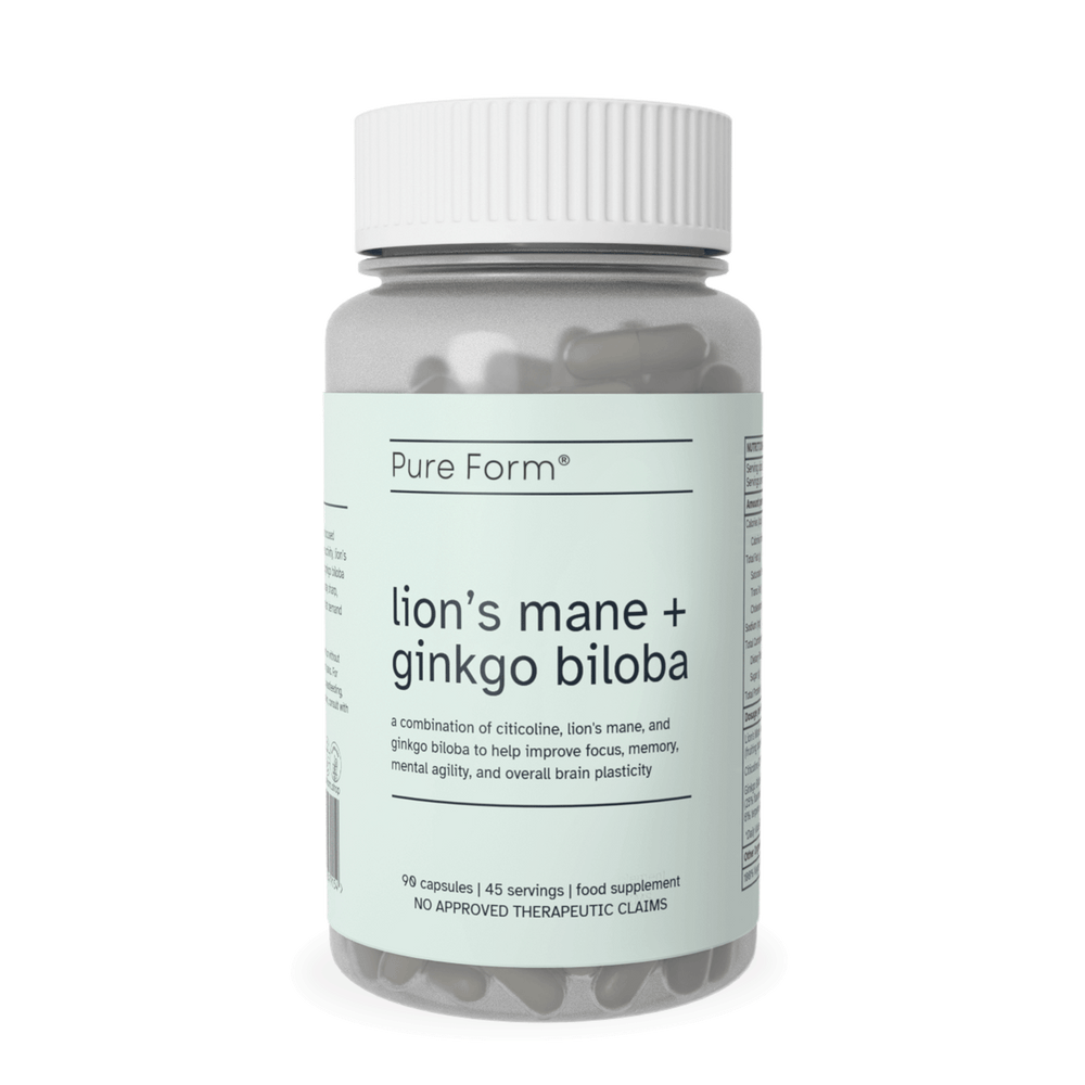 Pure Form® Lion's Mane + Ginkgo Biloba