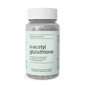 Pure Form S-Acetyl Glutathione | 90-Day Supply | 90 Capsules | 700mg Pure Form S-Acetyl Glutathione | 90-Day Supply | 90 Capsules | 700mg