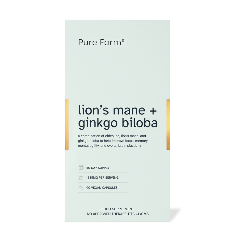 Pure Form® Lion's Mane + Ginkgo Biloba