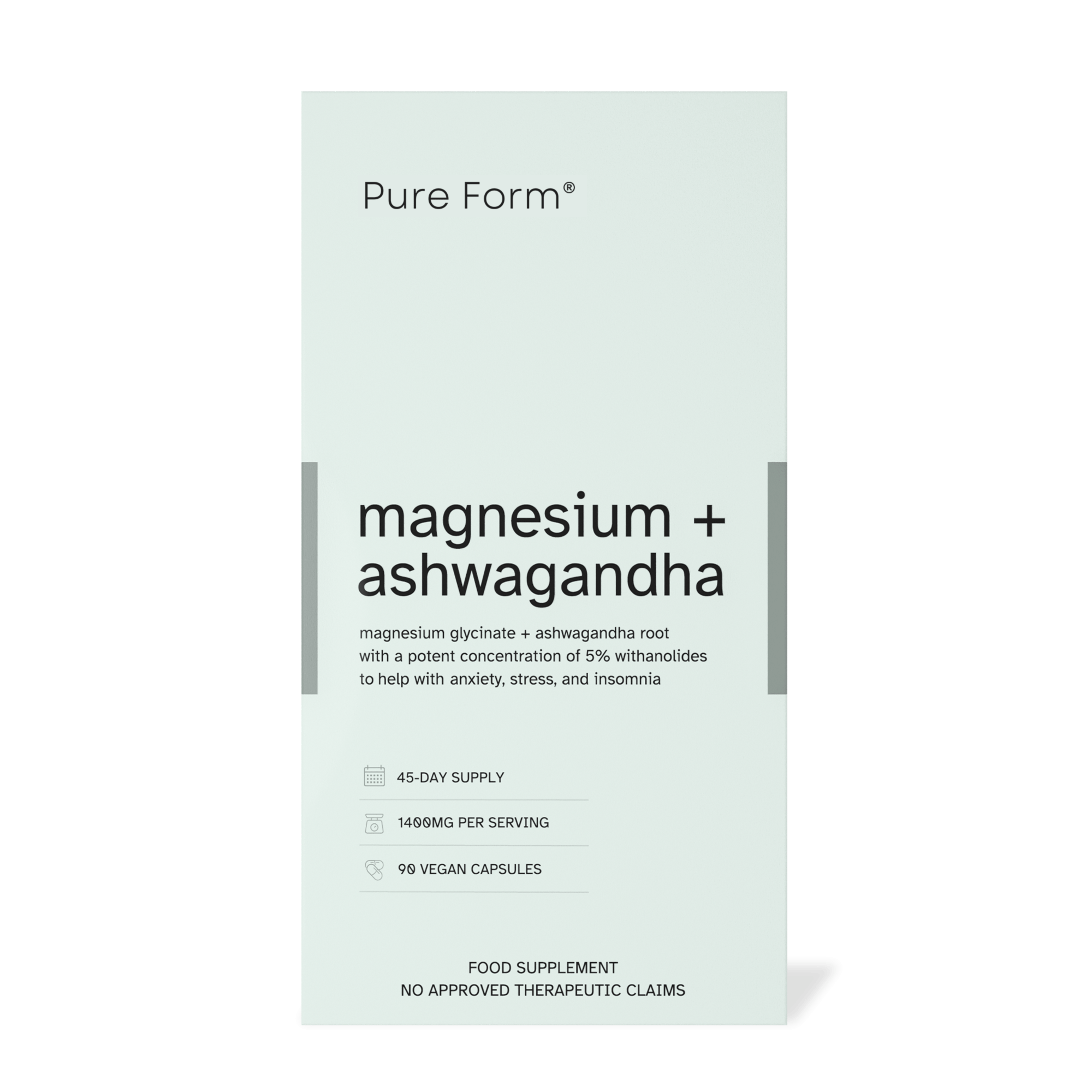 Pure Form® Magnesium + Ashwagandha | Quality Sleep & Anxiety Relief