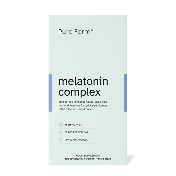 Pure Form Box Pure Form® Melatonin Complex | 3mg Melatonin + 690mg Natural Sleep Aids