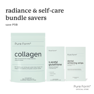 Pure Form® Collagen + S-Acetyl Glutathione + Dental Whitening Strips |  Radiance & Self-Care Bundle Savers