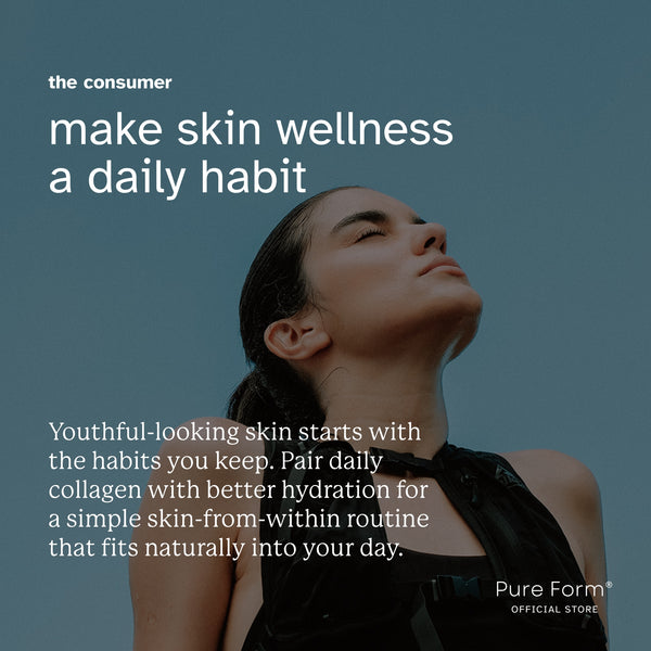 Pure Form® 100% Hydrolyzed Bovine Collagen + Hydration Flask Bundle Savers
