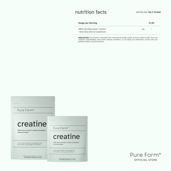 Pure Form® Ultra-Micronized™ Creatine + Hydration Flask Bundle Savers