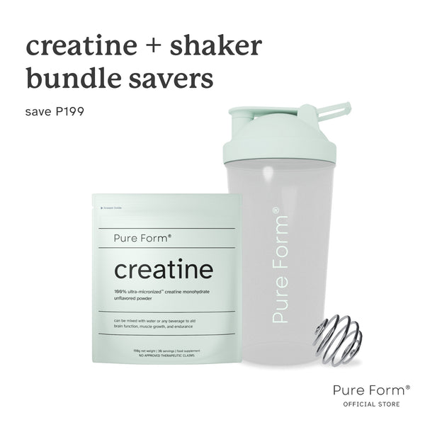 Creatine + Shaker Bottle | Pure Form® Bundle Savers