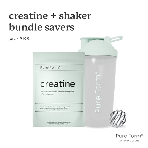 Creatine + Shaker Bottle | Pure Form® Bundle Savers