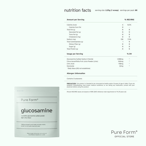 Pure Form® Glucosamine + Hydration Flask