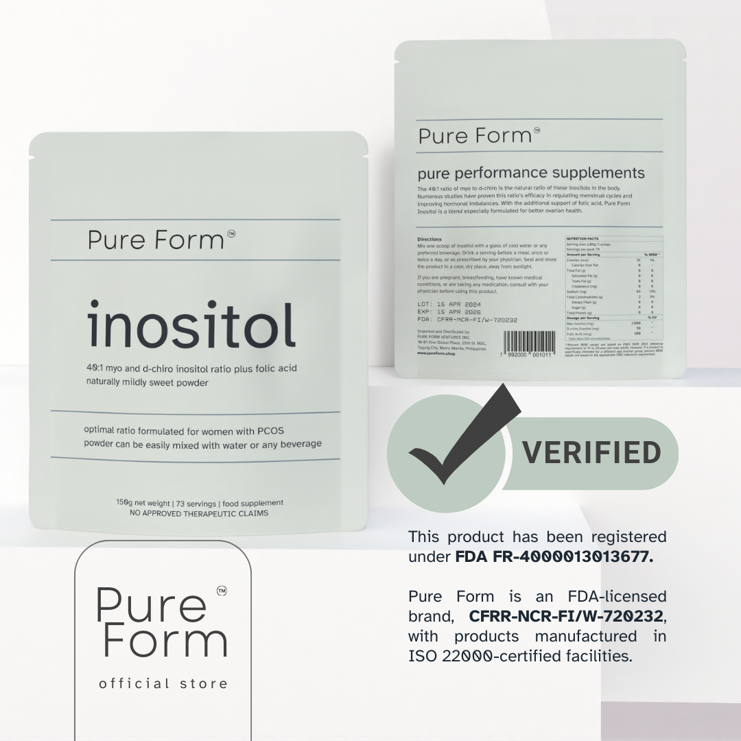 Pure Form Inositol | 40:1 Myo and D-Chiro-Inositol w/ Folic Acid