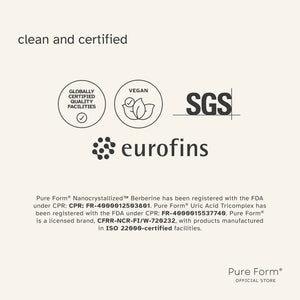Pure Form® Chanca Piedra + Nanocrystallized Berberine + Uric Acid Tricomplex