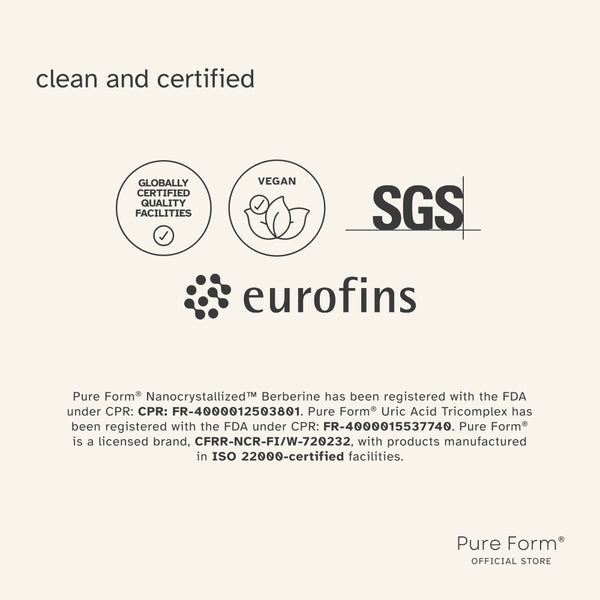 Pure Form® Chanca Piedra + Nanocrystallized Berberine + Uric Acid Tricomplex