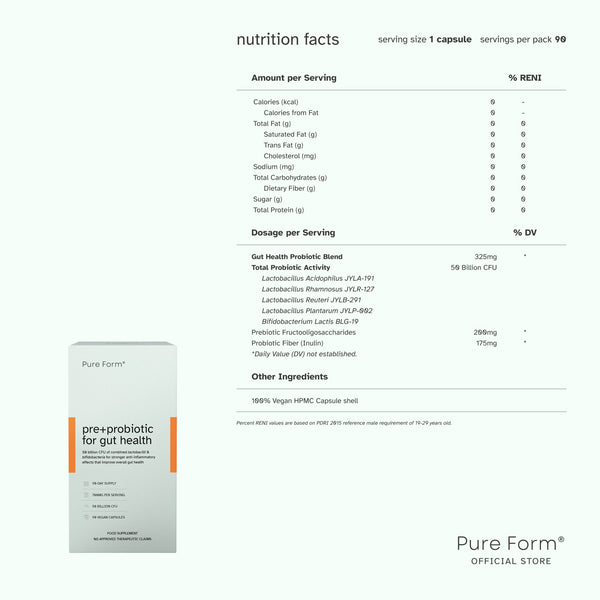 Pure Form® Kombucha + Pre+Probiotic for Gut Gut Reset Bundle Savers |  Daily Gut Balance | Digestive Wellness