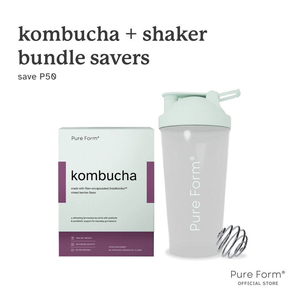 Pure Form® Kombucha + Shaker Bottle Bundle Savers  Metabolic Balance | Digestive Wellness