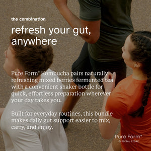 Pure Form® Kombucha + Shaker Bottle Bundle Savers  Metabolic Balance | Digestive Wellness