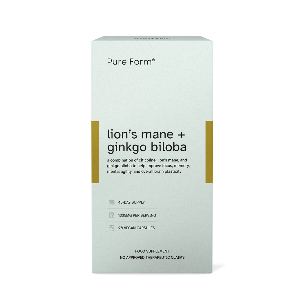 Pure Form® Lion's Mane + Ginkgo Biloba