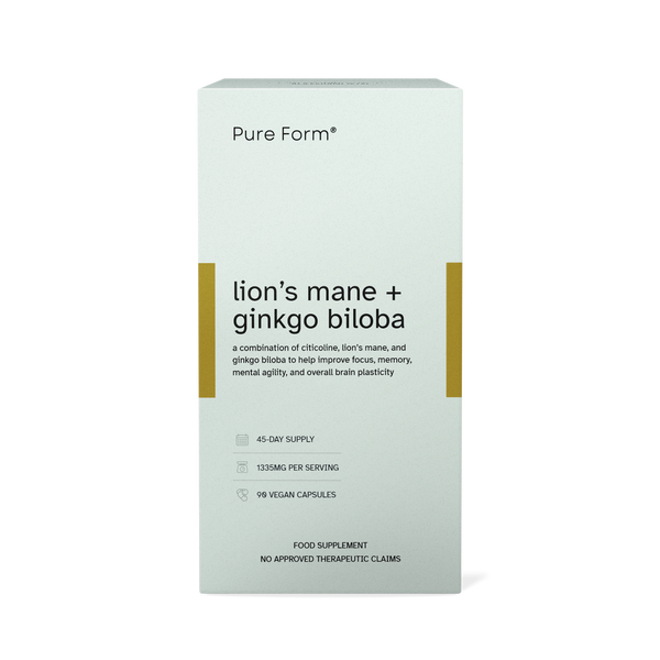 Pure Form® Lion's Mane + Ginkgo Biloba