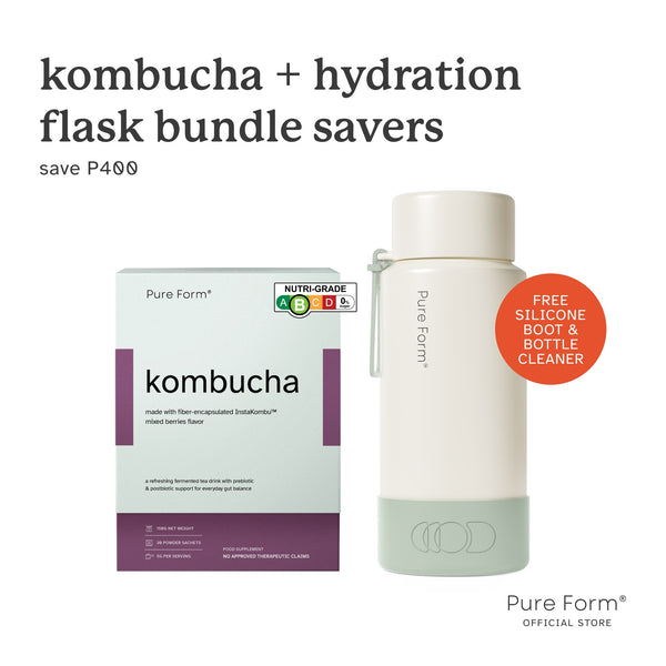 Pure Form® Mixed Berries Kombucha + Hydration Flask