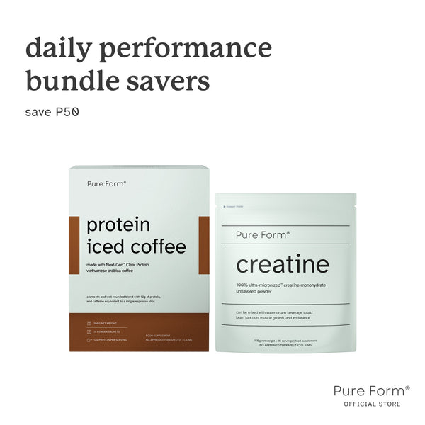Pure Form® Protein Iced Coffee + Ultra-Micronized Creatine™ Daily Performance Bundle Savers |  Strength, Focus & Recovery Support | High-Protein Coffee