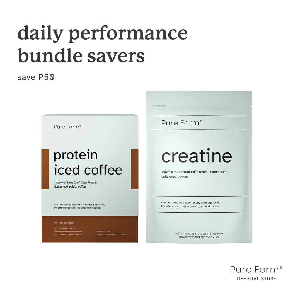 Pure Form® Protein Iced Coffee + Ultra-Micronized Creatine™ Daily Performance Bundle Savers |  Strength, Focus & Recovery Support | High-Protein Coffee