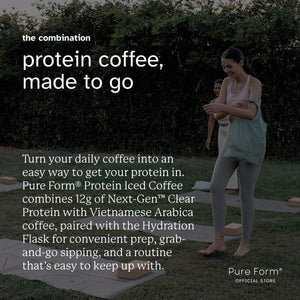 Pure Form® Protein Iced Coffee™ + Hydration Flask