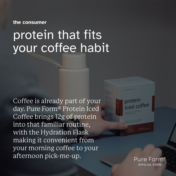 Pure Form® Protein Iced Coffee™ + Hydration Flask