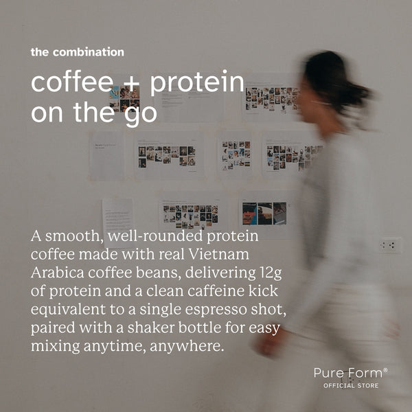 Pure Form® Protein Iced Coffee + Shaker Bottle Bundle Savers | High-Protein Coffee