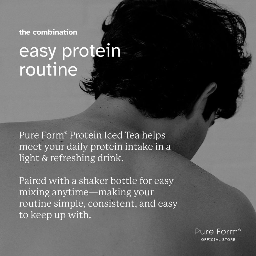 Pure Form® Protein Iced Tea + Shaker Bottle Bundle Savers |  Clear Protein Drink