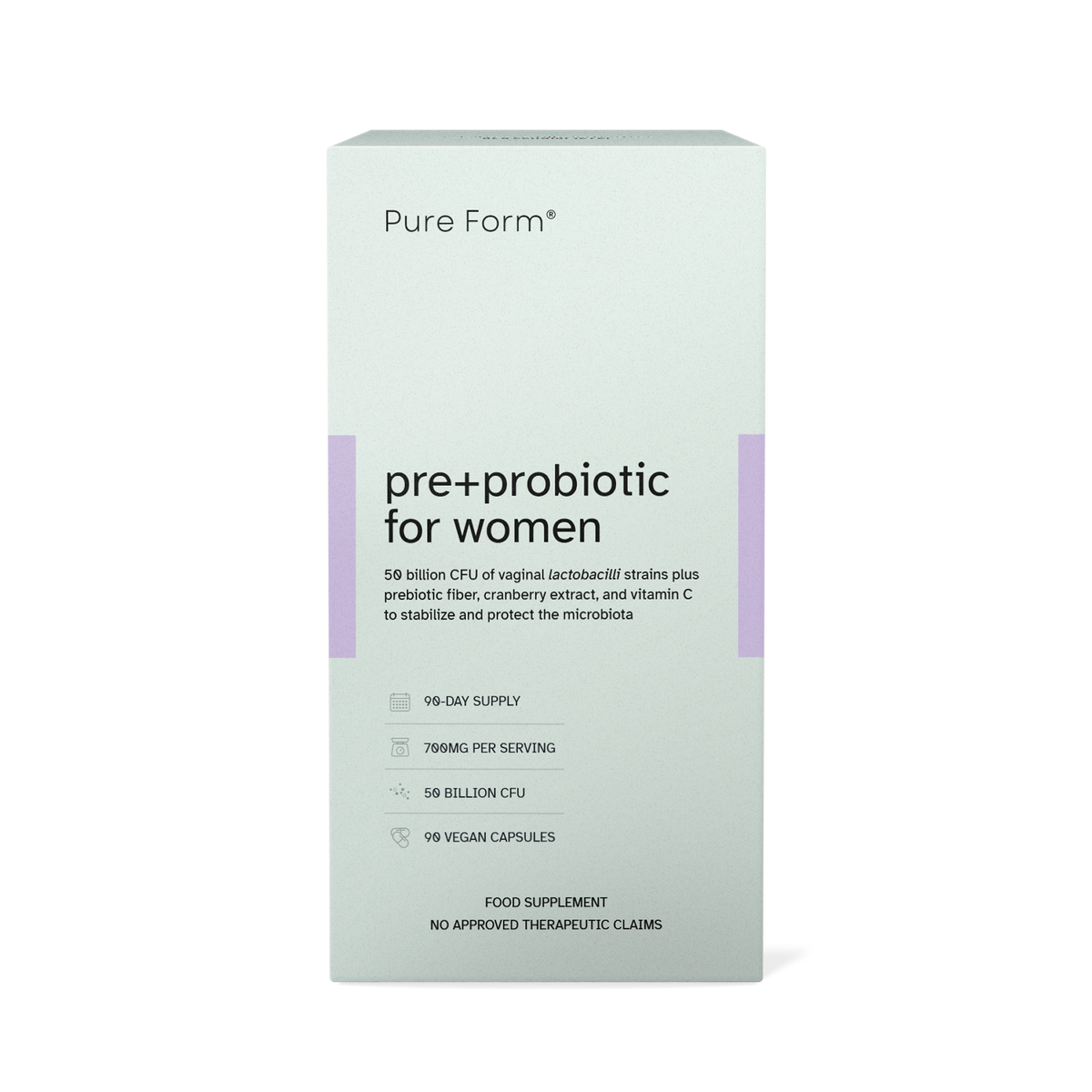 Pure Form Plus Pure Form® Pre+Probiotic for Women | 50B CFU Lactobacilli Strains