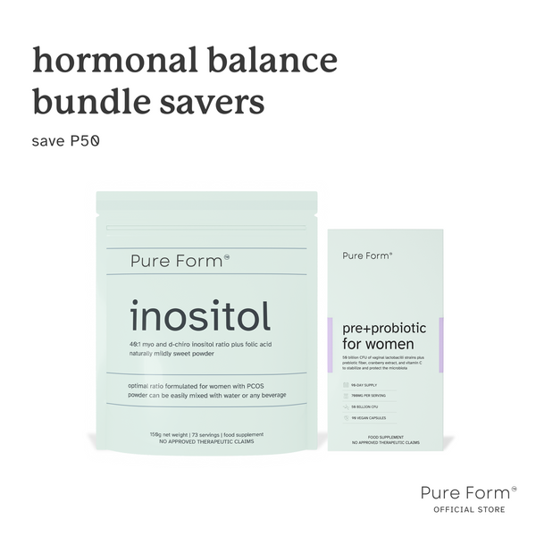 Pure Form Inositol + Pre+Probiotic for Women |  Hormonal Balance Bundle Savers