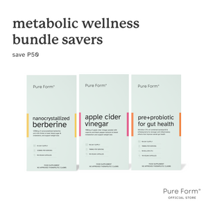 Pure Form Berberine + Apple Cider Vinegar + Pre+Probiotic for Gut Health | Metabolic Wellness Bundle Savers