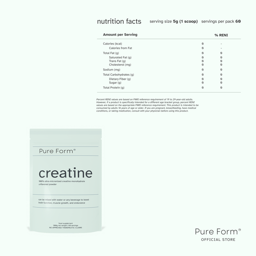 Pure Form Creatine + Lion's Mane+Ginkgo Biloba | Brain Boost Bundle Savers