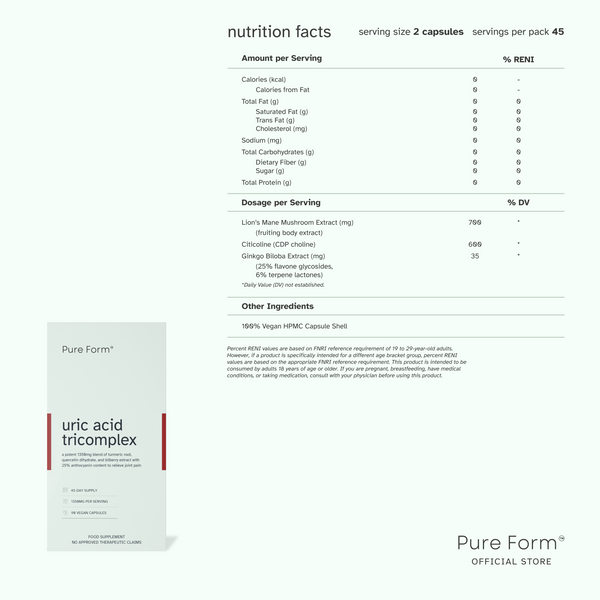 Pure Form Uric Acid Tricomplex + Collagen |  Joint Support Bundle Savers